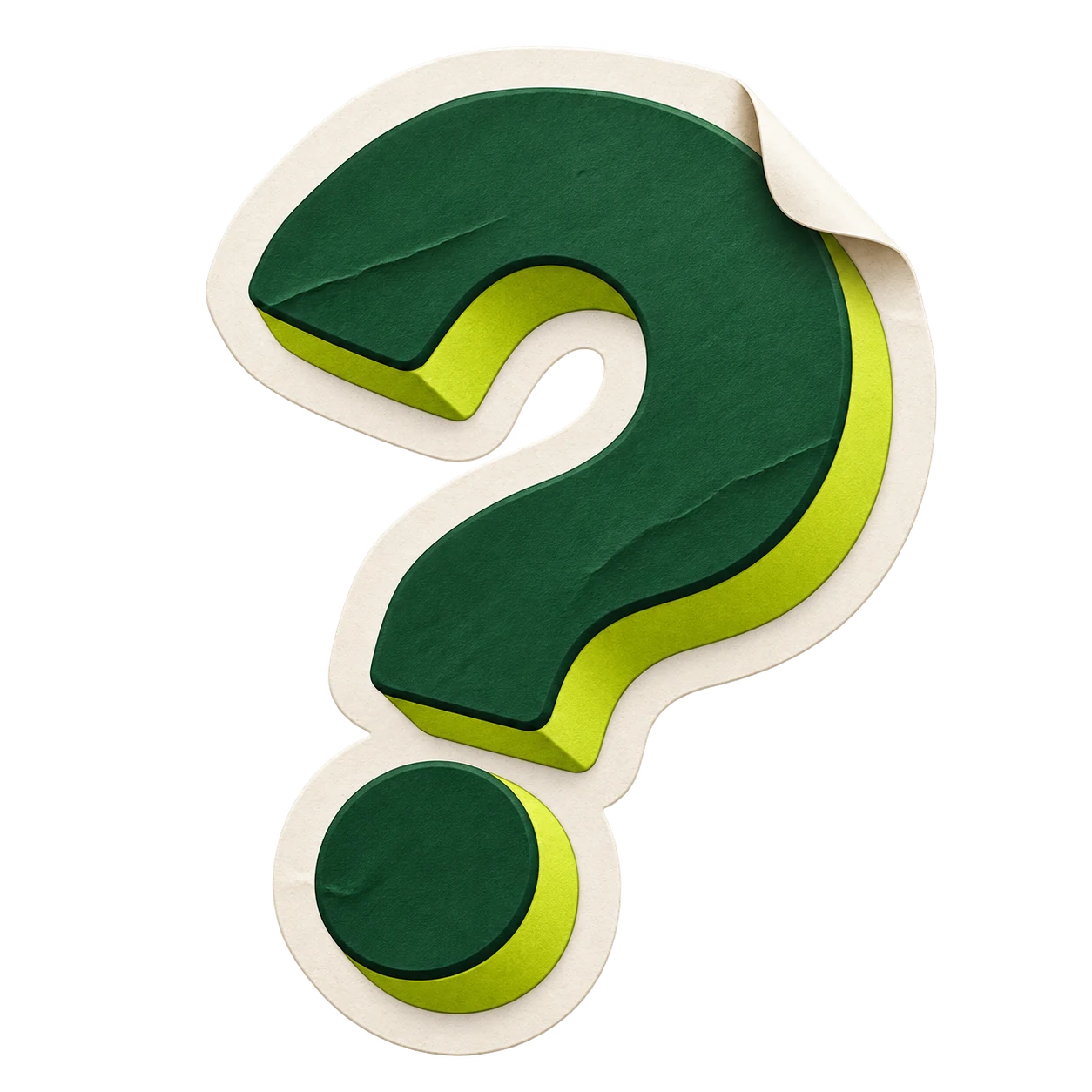 Paper question mark